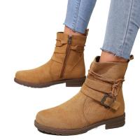 Botas martin planas informales para mujer, botas cortas a la moda, zapatos para mujer - details 2