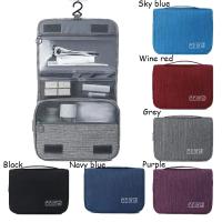 Bolsa de almacenamiento portátil de tela Oxford para hombre y mujer, organizador de artículos de tocador, bolsa de cosméticos impermeable, bolsa de lavado de viaje colgante - details 1