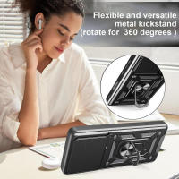 Teléfono para Honor 400 Lite 5G con cubierta de lente deslizante, funda con soporte a prueba de golpes - details 2