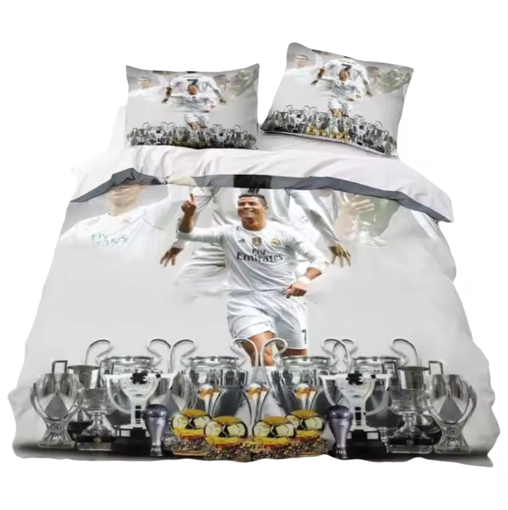 Ropa de Cama Completa de Microfibra Diseño de Fútbol para Niños 3 Escobines Nórdicos 160x200 cm - 1