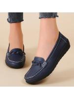 Zapatos Planos de Punta de Cuero Genuino para Mujer Zapatos Informales para Exteriores - details 1