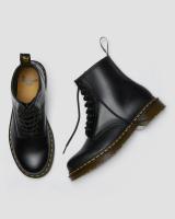 Botas con cordones de cuero liso 1460 de Dr. Marten Negro Unisex - details 7