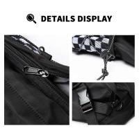 Riñonera cruzada de gran tamaño impermeable Oxford pecho Cycg gran gimnasio cintura cinturón bolsa para hombres mujeres - details 13