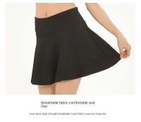 Culottes deportivos de cintura alta para mujer, Falda corta de secado rápido para correr, antivacío, con forro de tenis, Yoga Fiess - details 6