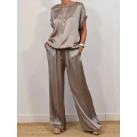 2025 Verano Nueva Europa Y Los Estados Unidos Viento Tendencia De Las Mujeres Camiseta Suelta Pantalones De Pierna Ancha Traje De Ocio De Las Mujeres - details 3
