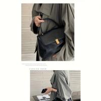 Bolso de Tote de Cuero Sintético Negro Gran Capacidad, Elegante Bolso de Negocios con Opción de Cruz, Cierre con Cerradura, Detalles Remachados, Forro de Poliéster, Perfecto para Trabajo o Uso Diario, Versátil Carryall - details 0