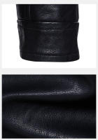 Nuevos hombres Stand Collar Tops Otoño Invierno moda Casual versátil chaqueta de cuero al aire libre suelta simplicidad comodidad abrigo sólido hombres - details 10