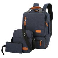 Conjunto de mochila de 3 piezas para hombre y mujer, bolso de hombro para ordenador portátil, bolsillo pequeño para viaje, escuela - details 8