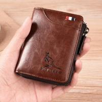Cartera De Cuero Para Hombre Lujo Monedero Con Bolsillo Para Monedas Y Tarjetas RFID Cierre De Cremallera Regalo Para Hombres Bolsa De Dinero - details 11