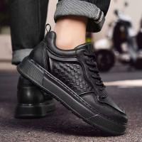 Nuevo 1 par de zapatos deportivos y casuales de temporada con diseño moderno, zapatos con alzas para hombre a bajo precio - details 5