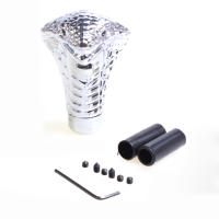 Perilla de cambio de marchas Manual Universal para coche, palanca de cambios moderna Cobra Snake, ojos LED cromados - details 0