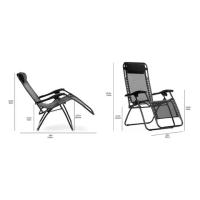 Arrancar eléctrico |   Tumbona Reclinable y Plegable Gravedad Cero - Sillón con Respaldo Alto y Reposapiés para Piscina, Camping y Jardín - details 2