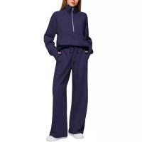 Conjuntos de dos piezas de otoño para mujer, sudaderas informales de cuello alto y pantalones de chándal, trajes deportivos para mujer - details 3