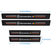 New 4Pcs Car Threshold Strip Door Plate Sill Scuff Cover Sticker for fit Mercedes Benz - details 2
