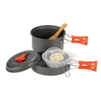 Utensilios de cocina para acampar, juego de sartenes y ollas de fácil transporte para Picnic DS200 para 2 personas - details 3