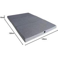 Colchón plegable viscoelástico con cierre y asa 120 x 190 x 10 cm con espuma D25 extra firme en loneta premium gris para furgonetas, viajes o invitados - details 25