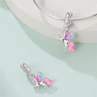 Encanto de Flamenco y Unicornio de Plata Esterlina 925 Joyería de Pulsera Original DIY para Mujeres - details 57