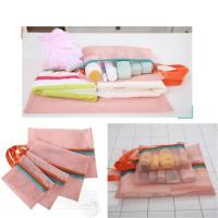 Bolsa de Viaje de Malla Portátil Set de 4 Bolsas para Ropa de Viaje Organizador de Almacenamiento de Prendas de Ropa de Baño - details 21