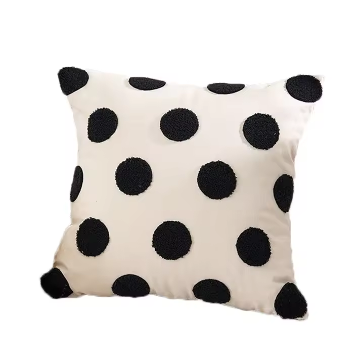 Decoración del hogar estilo INS funda de almohada de punto 45CM funda de cojín cuadrado funda de almohada minimalista sala de estar/oficina - 1