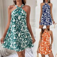 Vestido verde sin mangas con volantes para mujer - details 3