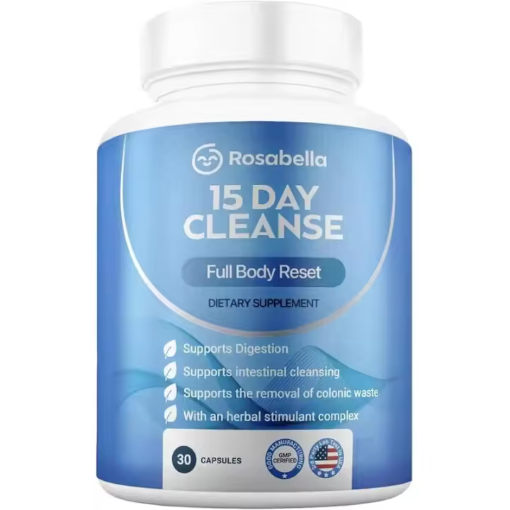 Rosabella 15 días de cuerpo completo Colon hombres mujeres pastillas de desintoxicación para limpieza intestinal para la salud digestiva y alivio de la hinchazón - Formulado por médicos, - 1