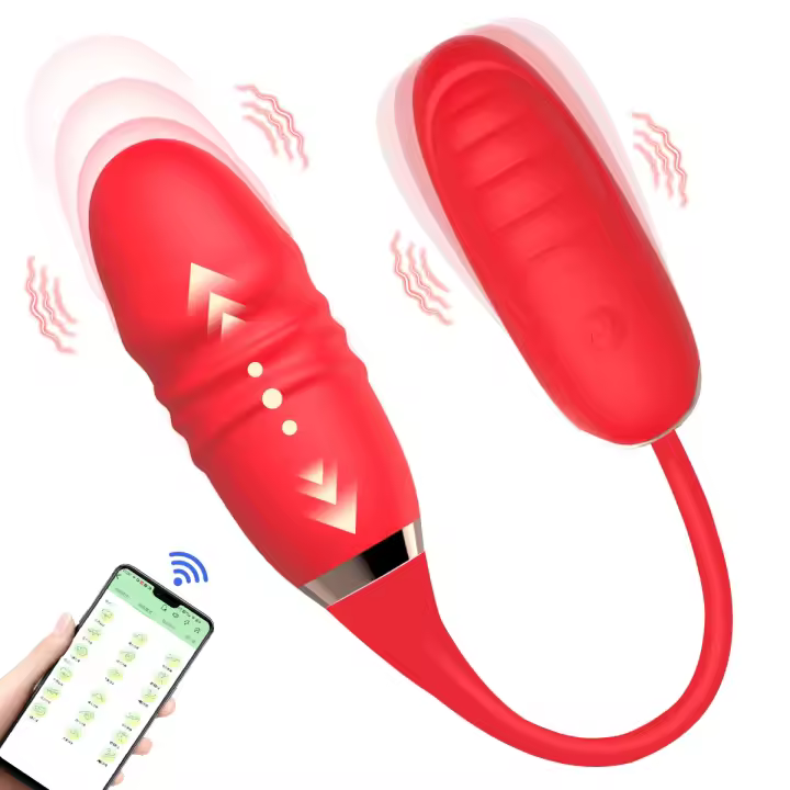 Vibrador telescópico para mujer, mamada, estimulación del clítoris, consolador con forma de huevo, juguete sexual para mujer, bragas con forma de huevo, Juguetes sexuales para adultos - 1
