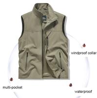 Chaqueta Chaqueta de Moda para Hombres 2025 A prueba de viento, sin mangas, impermeable, Equipo de Motociclista - details 3