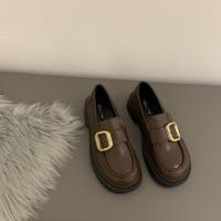 Negro pequeños zapatos de cuero de las mujeres de la primavera y el otoño de 2025 nuevo versátil tacón grueso Mary Jane Love zapatos individuales - details 10