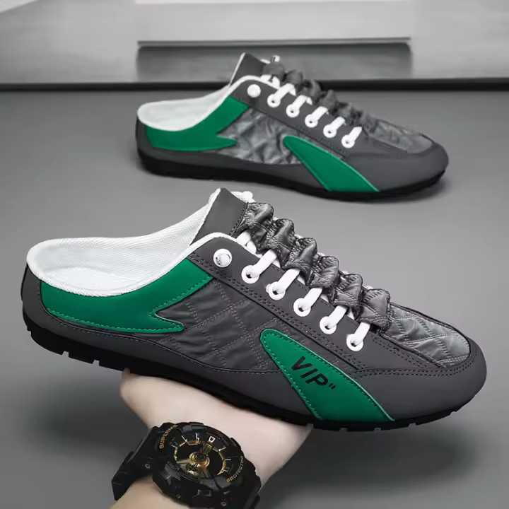 2025 Moda Hombres Nuevo Estilo Lat-suela Salvaje De Fondo Plano Verano Sección Delgada Baotou Medias Zapatillas - 1