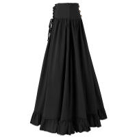 Falda Victoria Para Mujer Maxi Vintage Renacentista Cintura Alta Volante A-Line Sin Ajuste Casual Fiesta Largo Pierna Falda - details 3