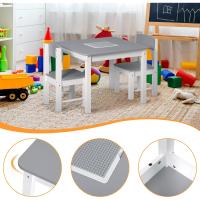 Construcción y Bolso Almacenamiento, Infantil con Tablero Reversible, Blanco+Gris - details 3