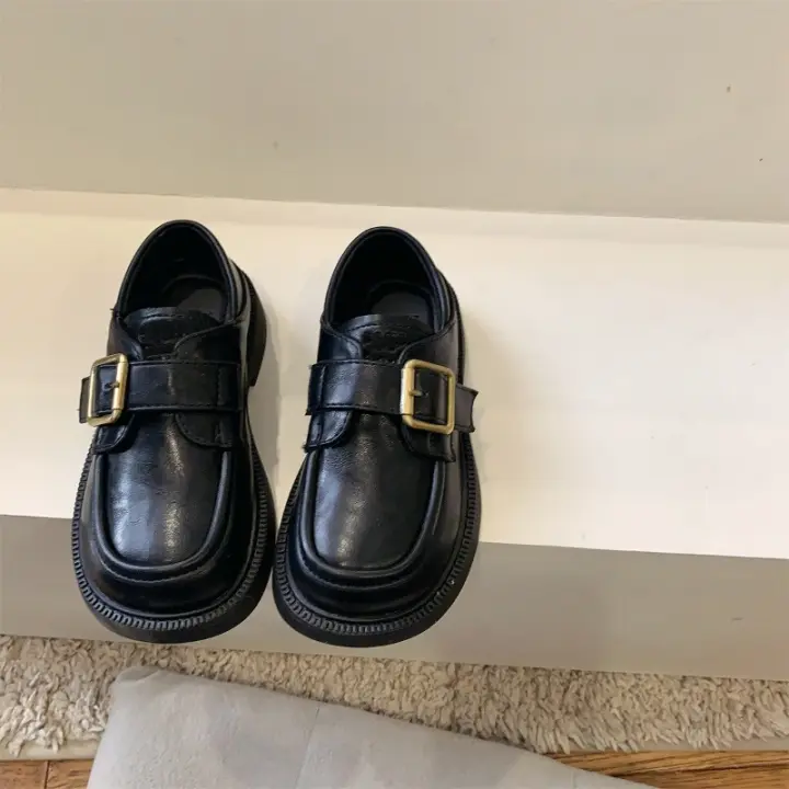 Estilo británico compañero de clase zapatos de cuero para niños zapatos de rendimiento para niñas zapatos de rendimiento. - 1