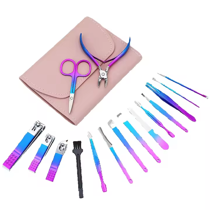 Cortaúñas para manicura y pedicura, conjunto de acero inoxidable, tijeras para cutículas, herramienta para cortar cutículas - 1