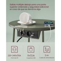 Mesa Lateral Redonda Moderna Espaciosa para Sala de Estar, Dormitorio, Mesita de Noche - details 4