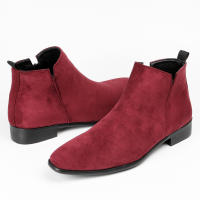 Botas Chelsea para hombre, cabeza cuadrada pequeña, zapatos para hombre, botas cortas de moda versátil, botines - details 3