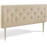 tapizado Oslo 140X100, capitone en Tela Beige, Patas de Madera - details 0