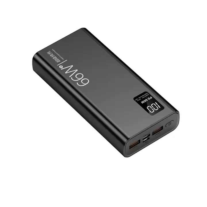Banco de energía de 50000 mAh Pantalla LED de carga súper rápida de 66 W con cable de carga para facilitar el transporte - 1