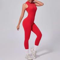 Conjunto de gimnasio de una pieza, ropa de yoga, traje deportivo, pellets Fiess, trajes de entrenamiento elásticos para mujer - details 15