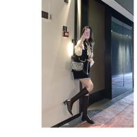 Botas De Tacón Cuadrado De Moda Para Mujer, Botas De Cabeza Cuadrada De Tacón Alto De Pila Alta - details 19
