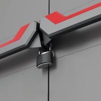 Armario de estilo alto | Armario alto de almacenamiento | Resina | 2 puertas y 3 estantes regulables en altura | Color Gris/Negro | 173 x 68 x 39 cm - details 17
