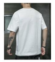 Camiseta de manga corta de estilo coreano para hombre, novedad de verano, camiseta informal holgada versátil con bloques de color, camiseta transpirable con cuello redondo - details 8