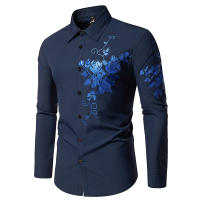 Camisa de Manga Larga con Estampado de Flor Camisas Casuales para Hombres en Otoño - details 10