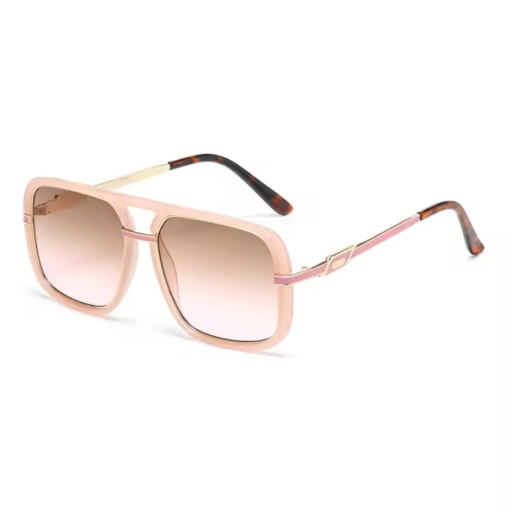 Gafas de sol para mujer, gafas lisas decorativas de doble haz, gafas de sol turísticas antiultravioleta - 1