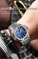 Reloj de Lujo Clásico Retro para Hombres Automático, Correa de Cuero, Reloj de Cuarzo a la Moda, Resistente al Agua, Luminoso - details 0