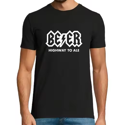 carretera a ale blanco Camisetas CERVEZA,Pack Regalo Camiseta Personalizada - 1