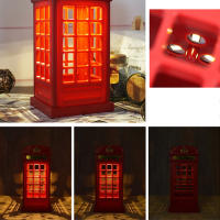 Lámpara de mesa recargable para cabina telefónica de Londres, luz nocturna USB, Retro, portátil, decoración de año nuevo para el hogar y dormitorio - details 4