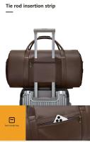 Bolso plegable del equipaje de los hombres de la ropa portátil impermeable del viaje del almacenamiento del sistema del cuero de la PU de alta calidad - details 8