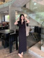 Vestido adelgazante y ceñido a la cadera para mujer, estilo francés de vacaciones, puro deseo de verano, sensación de alta gama, camisola larga - details 11