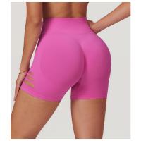 Shorts de yoga de cintura alta sin costuras con efecto levanta glúteos de secado rápido para mujer - details 10