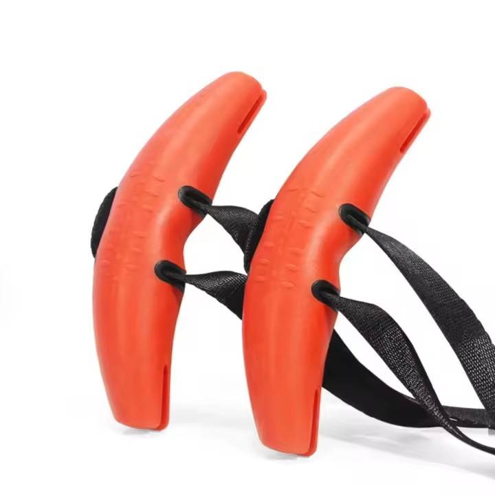 1 par de manijas multifuncionales con forma de cuerno para Fitness, manijas ajustables para entrenamiento físico, manijas para desarrollo muscular, naranja/negro - 1